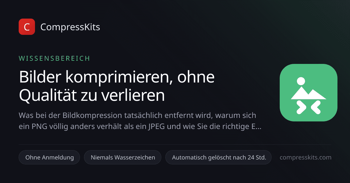 Bilder komprimieren, ohne Qualität zu verlieren