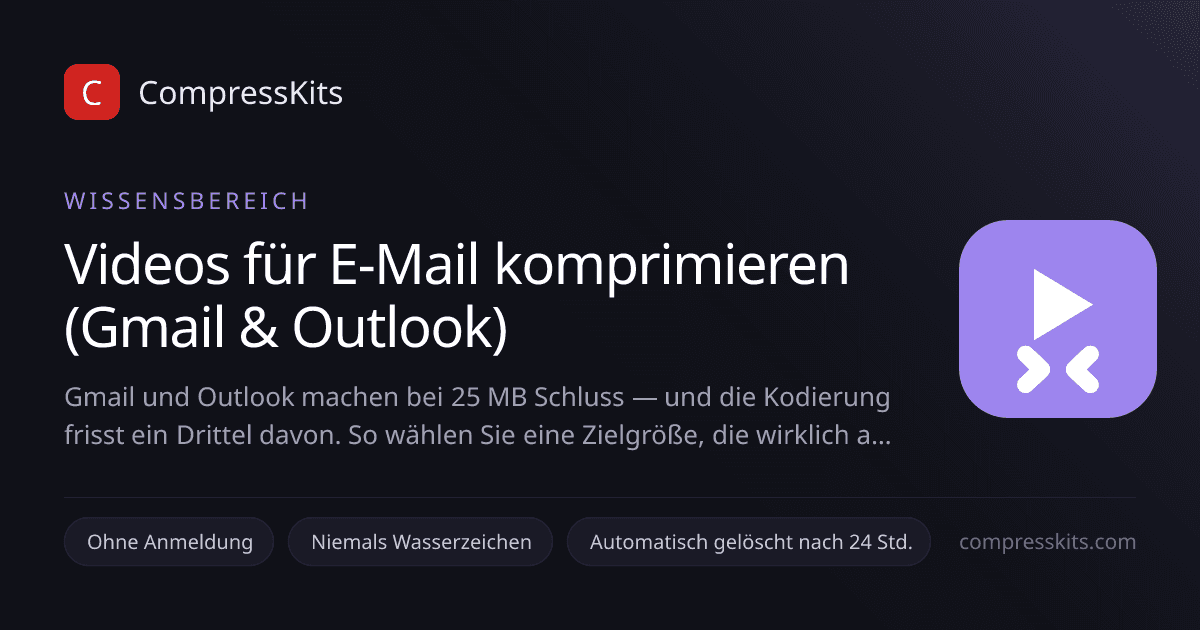 Videos für E-Mail komprimieren (Gmail & Outlook)
