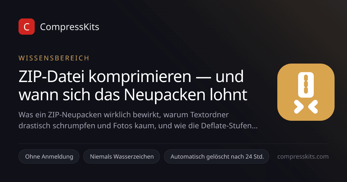ZIP-Datei komprimieren — und wann sich das Neupacken lohnt