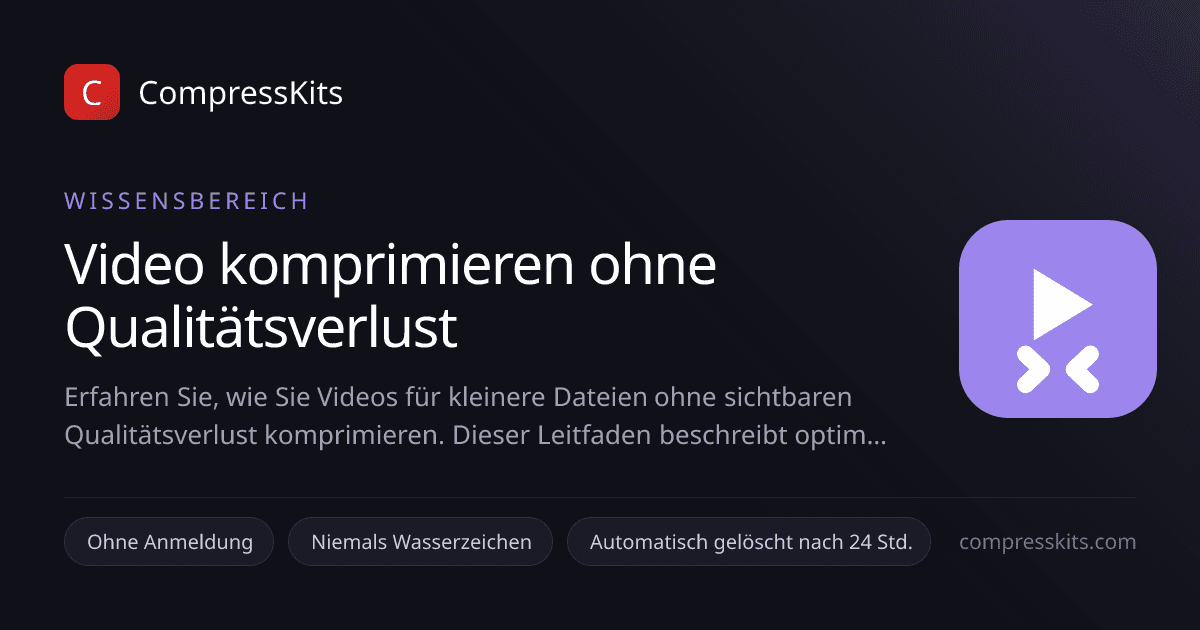 Video komprimieren ohne Qualitätsverlust