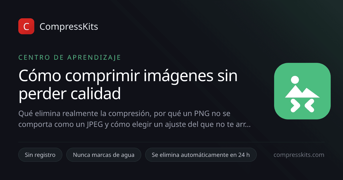 Cómo comprimir imágenes sin perder calidad