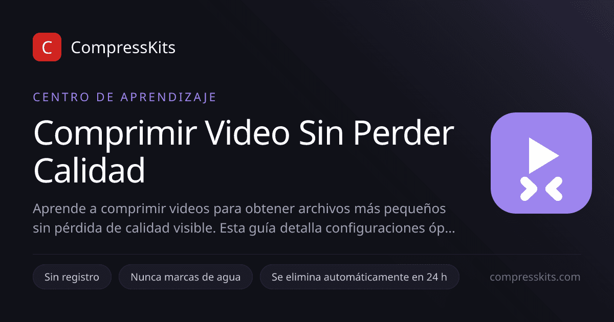 Comprimir Video Sin Perder Calidad