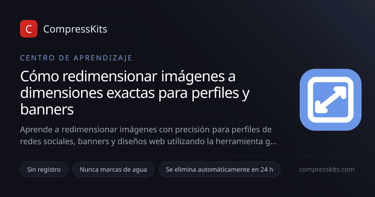 Cómo redimensionar imágenes a dimensiones exactas para perfiles y banners