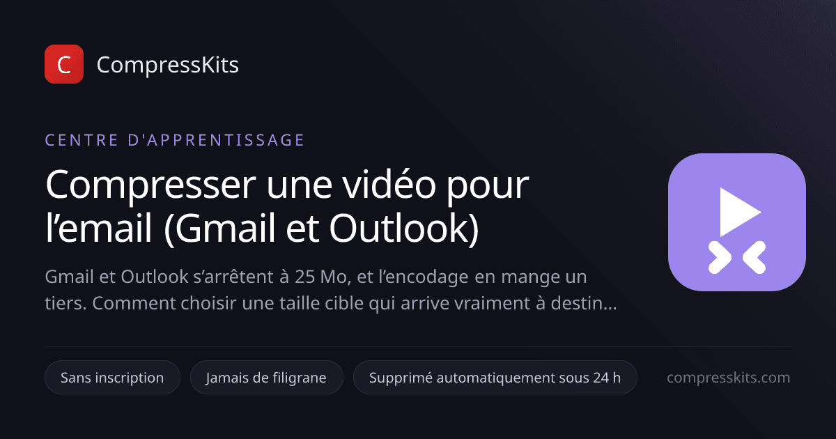 Compresser une vidéo pour l’email (Gmail et Outlook)