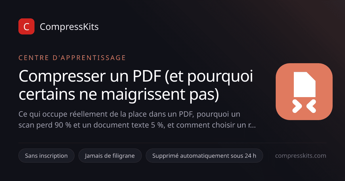 Compresser un PDF (et pourquoi certains ne maigrissent pas)