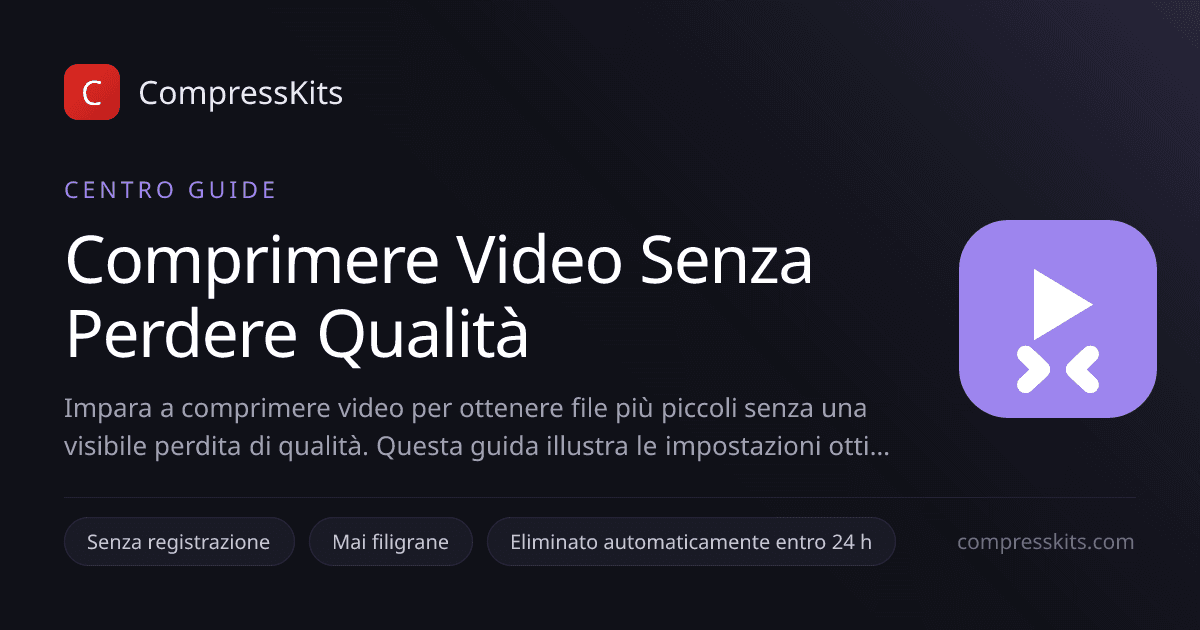Comprimere Video Senza Perdere Qualità
