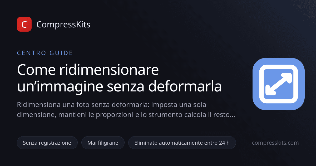 Come ridimensionare un’immagine senza deformarla