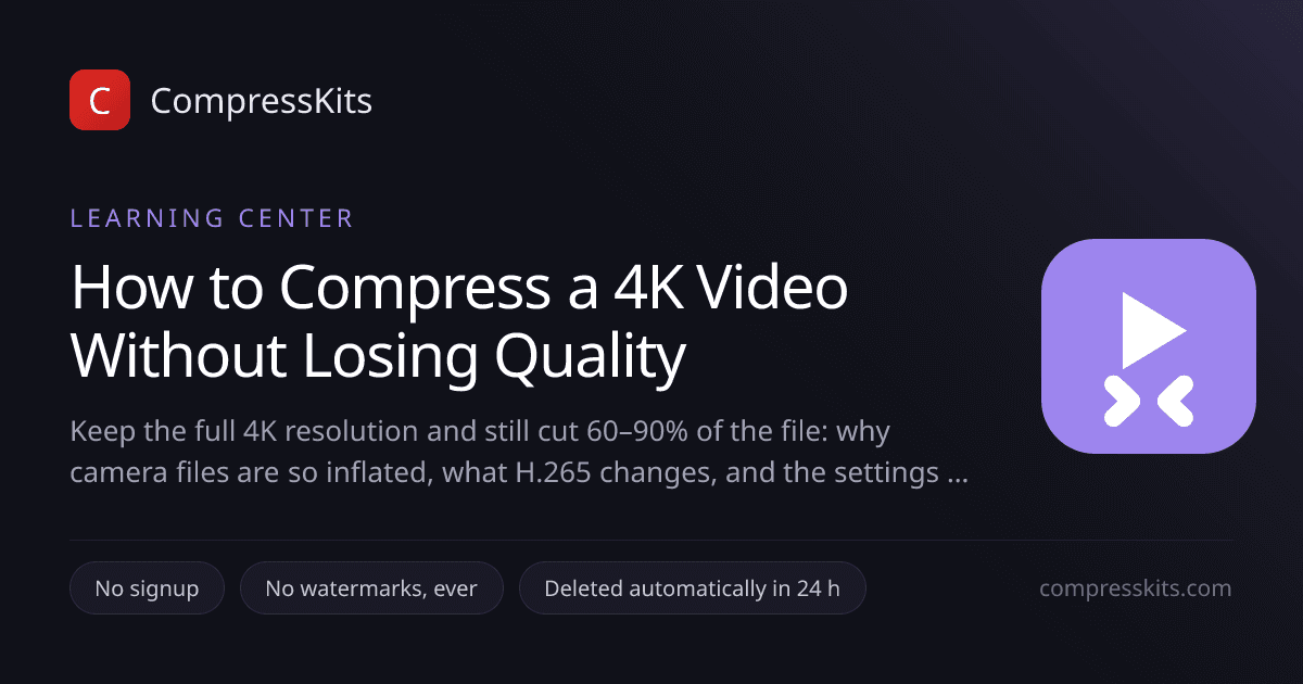 How to Compress a 4K Video Without Losing Quality
