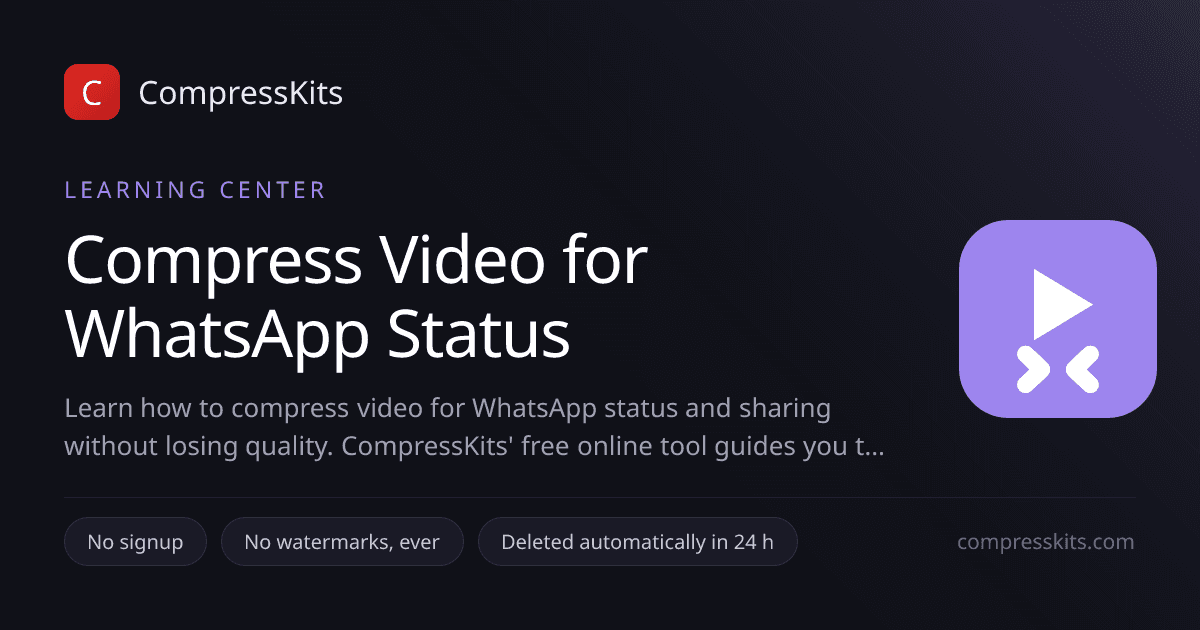 Compress Video for WhatsApp Status