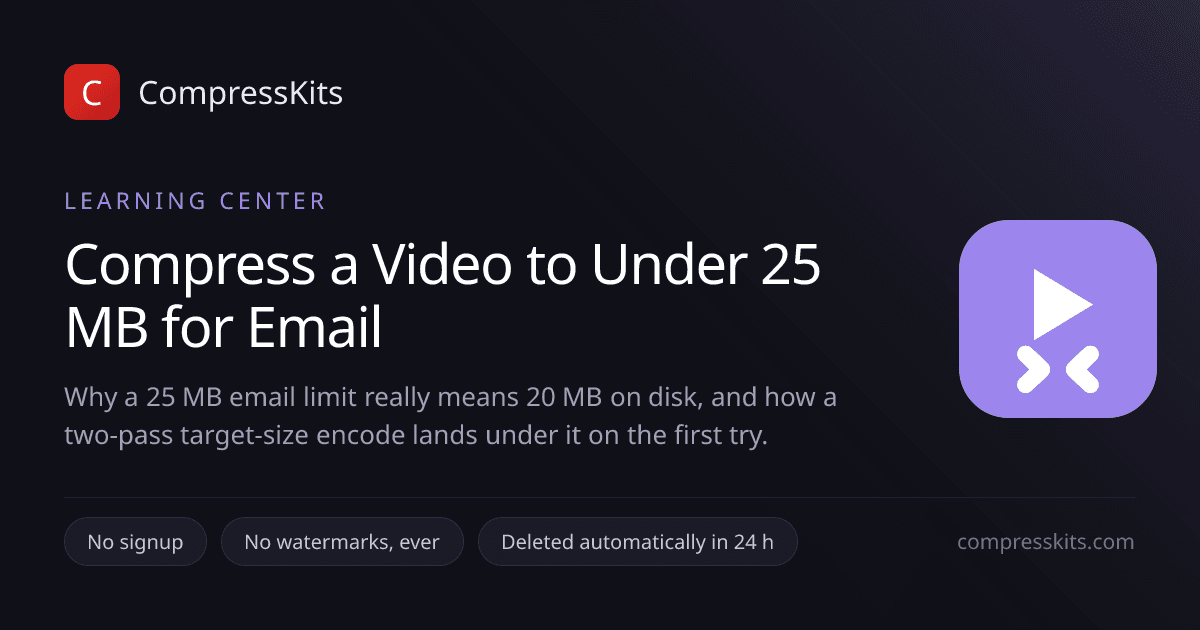 Compress a Video to Under 25 MB for Email