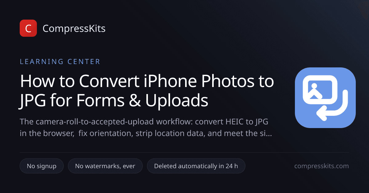How to Convert iPhone Photos to JPG for Forms & Uploads