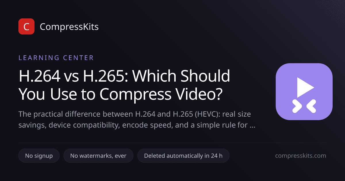 H.264 vs H.265: Which Should You Use to Compress Video?