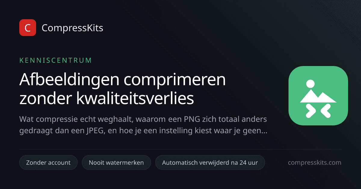 Afbeeldingen comprimeren zonder kwaliteitsverlies