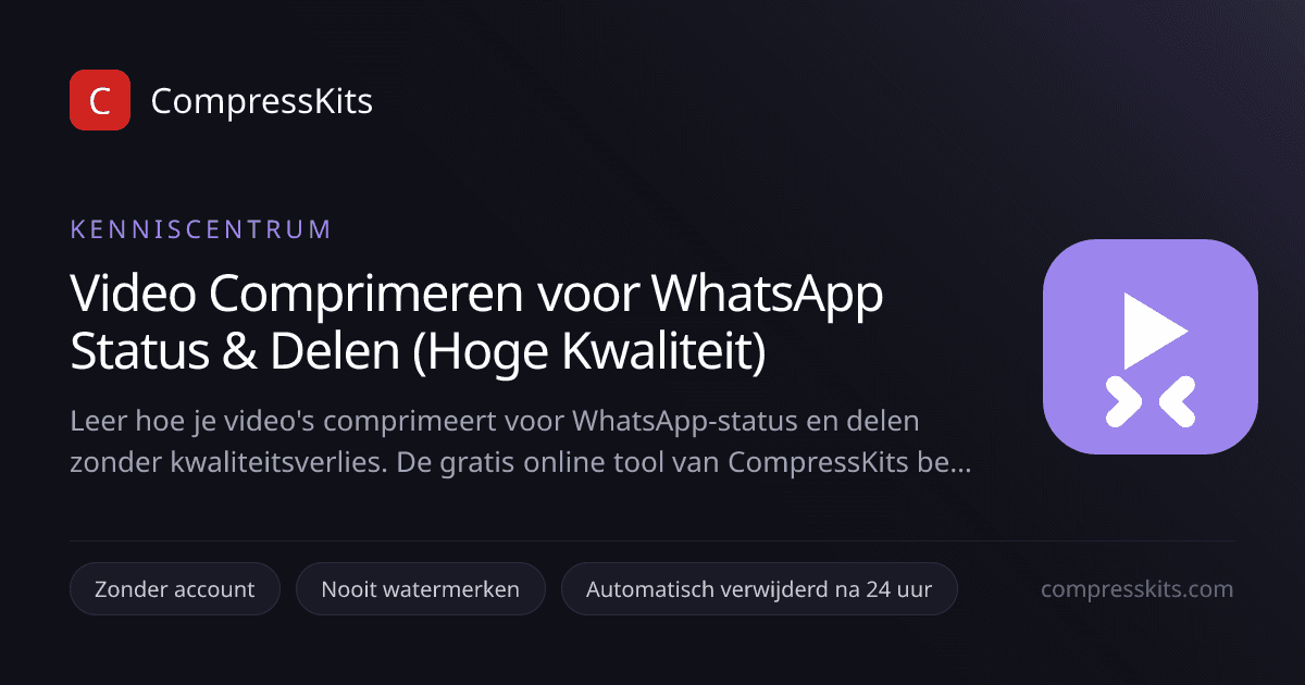 Video Comprimeren voor WhatsApp Status & Delen (Hoge Kwaliteit)