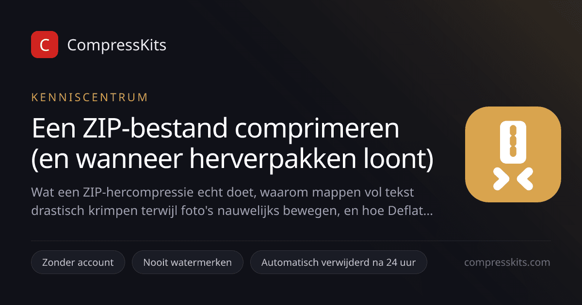 Een ZIP-bestand comprimeren (en wanneer herverpakken loont)