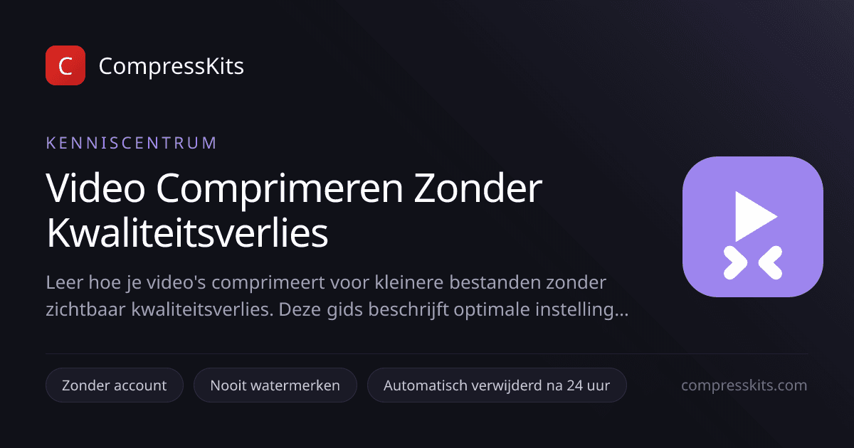 Video Comprimeren Zonder Kwaliteitsverlies