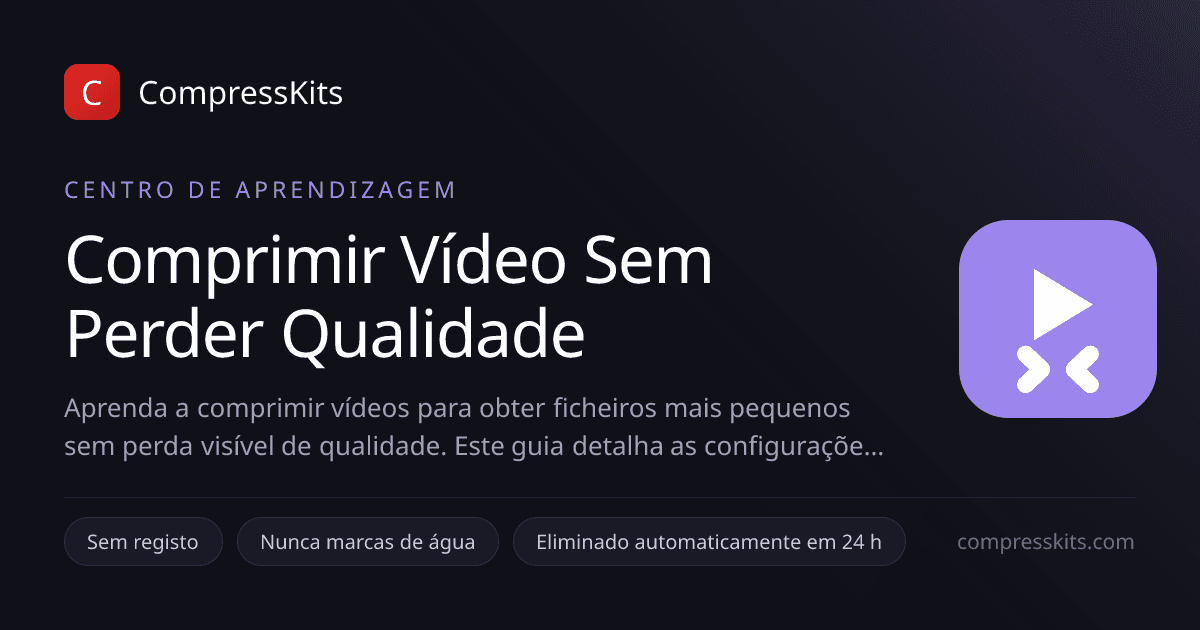 Comprimir Vídeo Sem Perder Qualidade